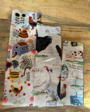 Load image into Gallery viewer, Set of 3 Farm Pattern Bees Wax Wraps
