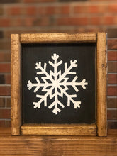 Load image into Gallery viewer, Snowflake Set of Three Farmhouse Signs l Winter Decor l Farmhouse Winter Decor l Farmhouse Winter Signs l Snowflake Signs l Snowflake Decor