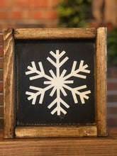 Load image into Gallery viewer, Snowflake Set of Three Farmhouse Signs l Winter Decor l Farmhouse Winter Decor l Farmhouse Winter Signs l Snowflake Signs l Snowflake Decor