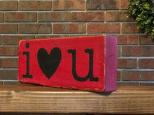 Load image into Gallery viewer, I Love You Block Sign l Farmhouse Valentine's Day Sign l I Love you Sign l Valentine's Day Decor l Valentine's Day Sign l Farmhouse Decor