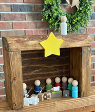 Load image into Gallery viewer, Rustic Handmade Wooden Nativity Set l Farmhouse Nativity l Nativity For Kids l Farmhouse Wooden Nativity l Farmhouse Christmas Decor