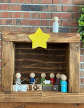 Load image into Gallery viewer, Rustic Handmade Wooden Nativity Set l Farmhouse Nativity l Nativity For Kids l Farmhouse Wooden Nativity l Farmhouse Christmas Decor