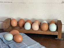 Load image into Gallery viewer, Farmhouse Stackable Wood Egg Holder l Egg Storage l Fresh Egg Storage l Wooden Egg Holder l Wooden Egg Rack l Wood Egg Carton l Egg Tray