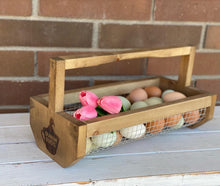 Load image into Gallery viewer, Egg Collection Basket | Fresh Egg Basket | Egg Collecting | Garden Harvest Basket | Garden Basket | Garden Hod | Produce Basket |