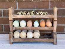 Load image into Gallery viewer, Stackable Wooden Egg Holder | Egg Storage | Quail Egg Holder | Duck Egg Holder | Stackable Egg Holder | Egg Counter Storage | Egg Rack |