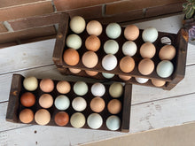 Load image into Gallery viewer, Stackable Egg Holder | 18 Egg Holder | Egg Tray | Farmhouse Egg Holder | Counter Egg Storage | Wooden Egg Holder | Egg Carton