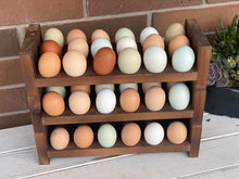 Load image into Gallery viewer, Stackable Egg Holder | 18 Egg Holder | Egg Tray | Farmhouse Egg Holder | Counter Egg Storage | Wooden Egg Holder | Egg Carton