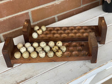 Load image into Gallery viewer, Quail Egg Holder | Wood Quail Egg Holder | Wooden Egg Holder | Egg Counter Storage | Egg Rack | Quail Egg | Fresh Egg Holder