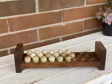 Load image into Gallery viewer, Quail Egg Holder | Wood Quail Egg Holder | Wooden Egg Holder | Egg Counter Storage | Egg Rack | Quail Egg | Fresh Egg Holder