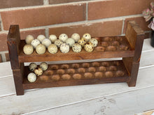 Load image into Gallery viewer, Quail Egg Holder | Wood Quail Egg Holder | Wooden Egg Holder | Egg Counter Storage | Egg Rack | Quail Egg | Fresh Egg Holder