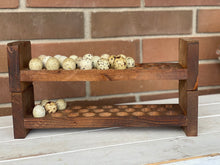 Load image into Gallery viewer, Quail Egg Holder | Wood Quail Egg Holder | Wooden Egg Holder | Egg Counter Storage | Egg Rack | Quail Egg | Fresh Egg Holder