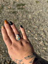 Load image into Gallery viewer, Turquoise, Spiny Oyster, copper adjustable ring

