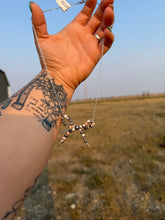 Load image into Gallery viewer, Pink White Buffalo bow necklace
