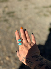 Load image into Gallery viewer, Turquoise bypass ring
