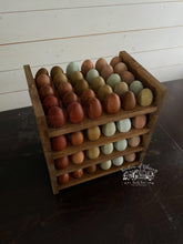 Load image into Gallery viewer, Mega Stackable Egg Holder | 30 Egg Holder | Egg Tray | Farmhouse Egg Holder | Counter Egg Storage | Wooden Egg Holder | Egg Carton
