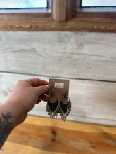 Load image into Gallery viewer, Sonoran Turquoise Stud Beaded Fringe Earrings
