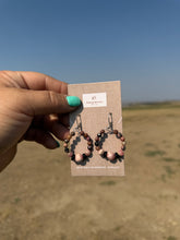 Load image into Gallery viewer, Rhodochrosite and Black Onyx beaded earrings
