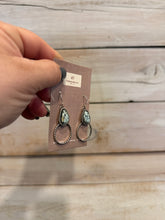 Load image into Gallery viewer, Turquoise Dangle Hoop Earrings
