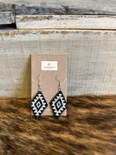 Load image into Gallery viewer, Beaded Diamond Dangle Earrings

