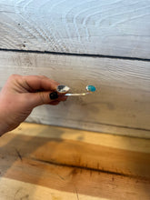 Load image into Gallery viewer, Turquoise and  White buffalo cuff
