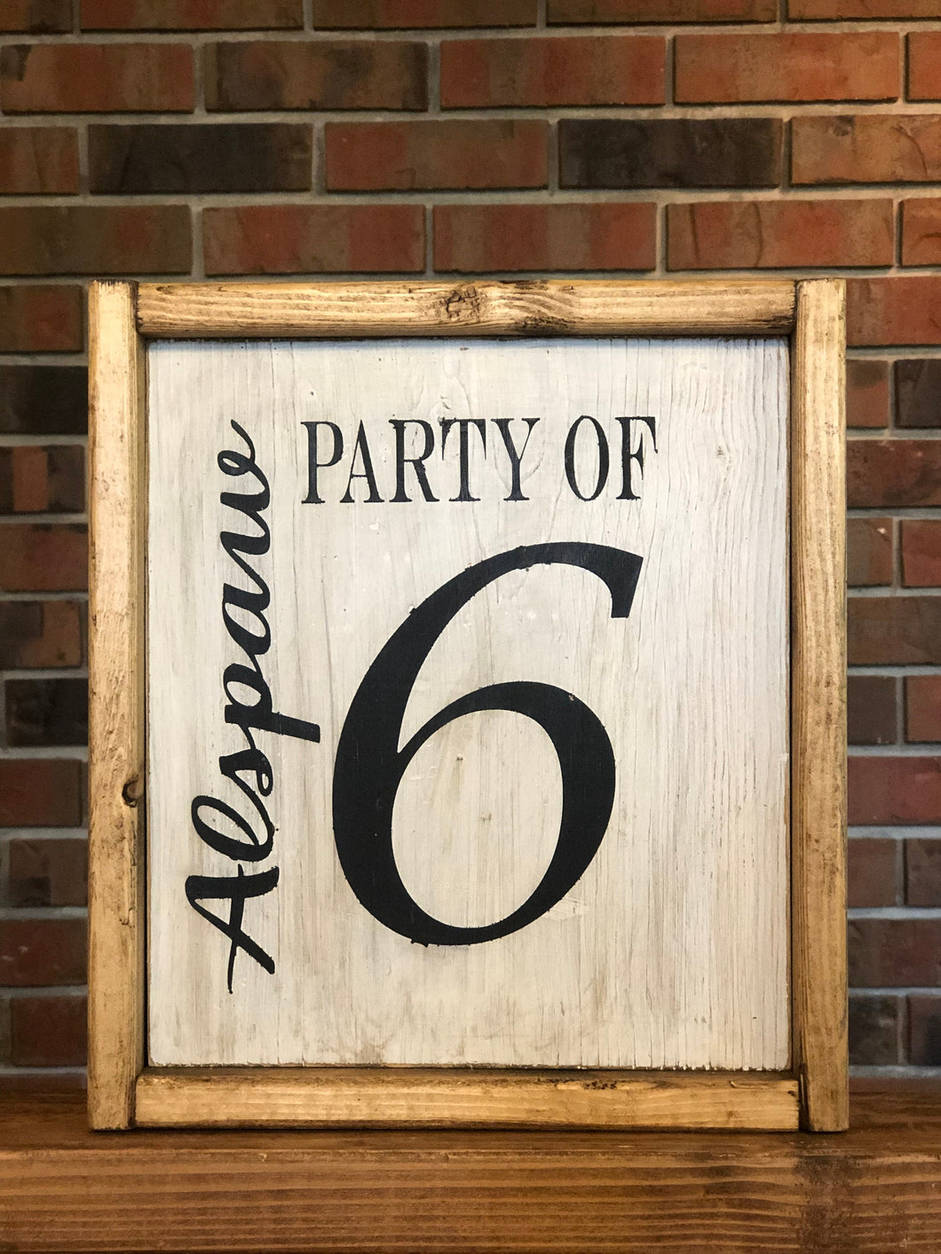 Last Name Party of Sign l Farmhouse Decor l Farmhouse Living Room Decor l Farmhouse Sign l Last Name Sign l Framed Sign l