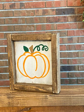 Load image into Gallery viewer, Pumpkin Sign l Farmhouse Fall Decor l Fall Decor l Farmhouse Pumpkin Sign
