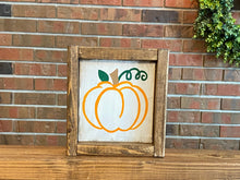 Load image into Gallery viewer, Pumpkin Sign l Farmhouse Fall Decor l Fall Decor l Farmhouse Pumpkin Sign
