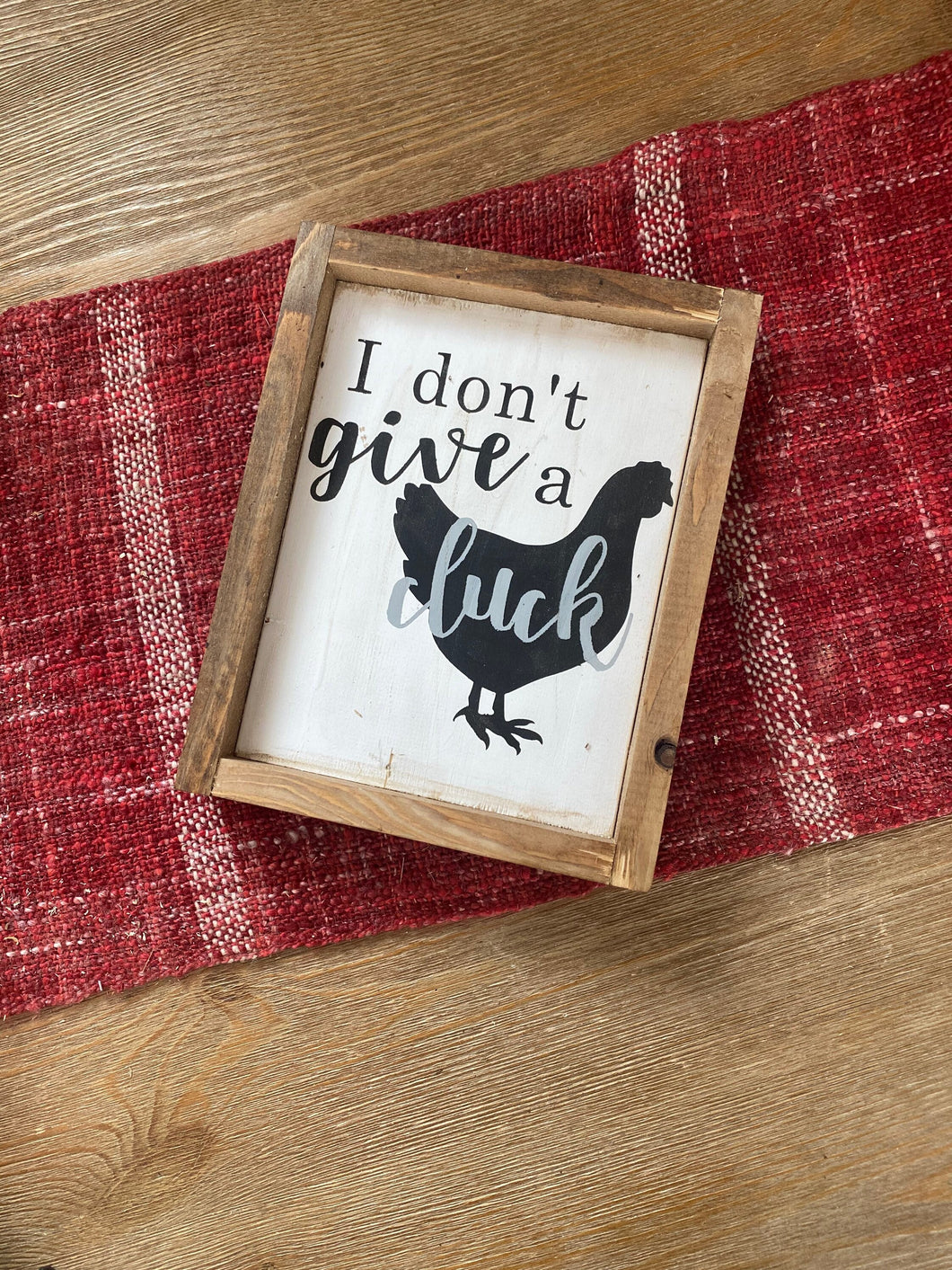I Don’t Give a Cluck Farmhouse Sign | Funny Chicken Sign | Give a Cluck Sign | Chicken Sign | Kitchen Decor | Farmhouse Kitchen Sign