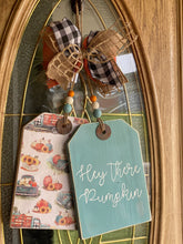 Load image into Gallery viewer, Farmhouse Door Hanger Tag | Wood Door Hanger| Fall Door Tag | Fall Door Hanger| Door Hanger Tags | Pumpkin Door Tag
