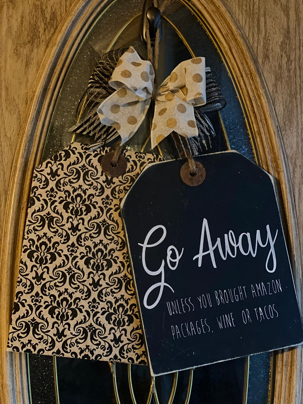 Funny Door Hanger Tag | Wood Door Hanger| Go Away Door Tag | Funny Door Hanger| Door Hanger Tags | Funny Door Decor
